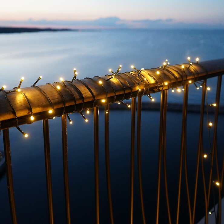 Sirius Lichterkette Easy-Line 120 LED warmweiß außen 11,9 m grün