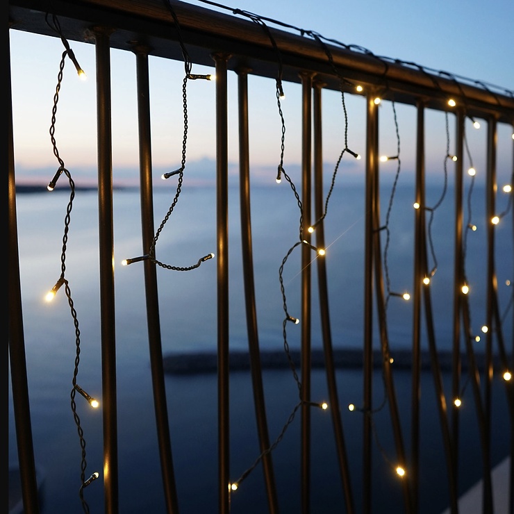 Sirius Easy-Line Connect LED-Lichtervorhang Erweiterung 100 LED Farbwechsel 2,5 x 0,75 m grün