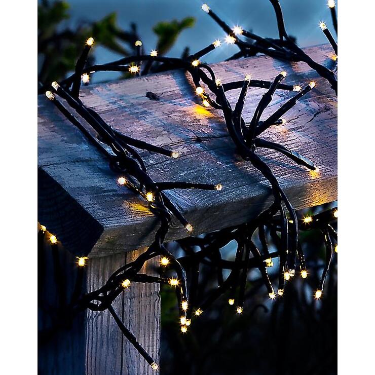 Sirius Top-Line System Lichterkette Cluster Erweiterung 300 LED warmweiß außen 4,5 m schwarz