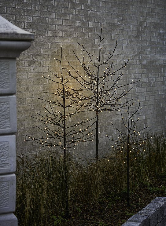 Sirius LED-Baum Noah 480 LED warmweiß außen 220 cm schwarz