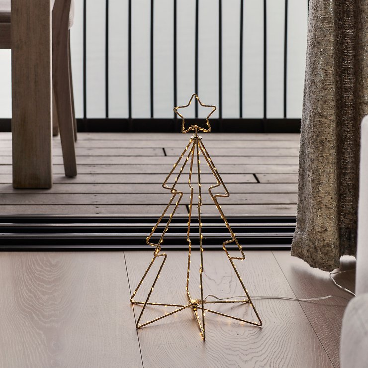 Sirius LED-Baum Esther 165 LED warmweiß außen 45 cm gold