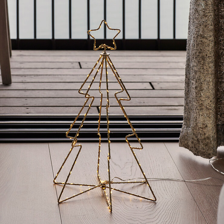Sirius LED Baum Esther 225 LED warmweiß außen 60 cm gold