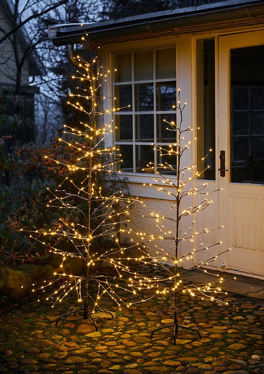 Sirius LED Baum Isaac Tree 348 LED warmweiß außen 210 cm braun beschneit