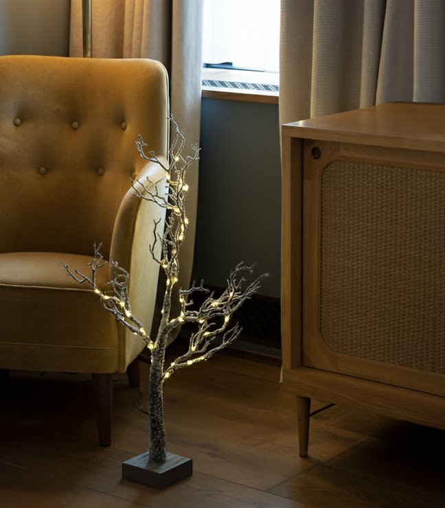 Sirius LED-Baum Tora Tree 40 LED warmweiß innen Batterie 60 cm braun