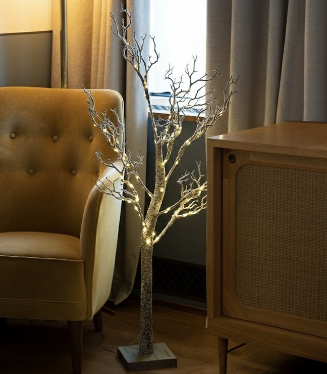 Sirius LED-Baum Tora Tree 100 LED warmweiß innen 120 cm braun