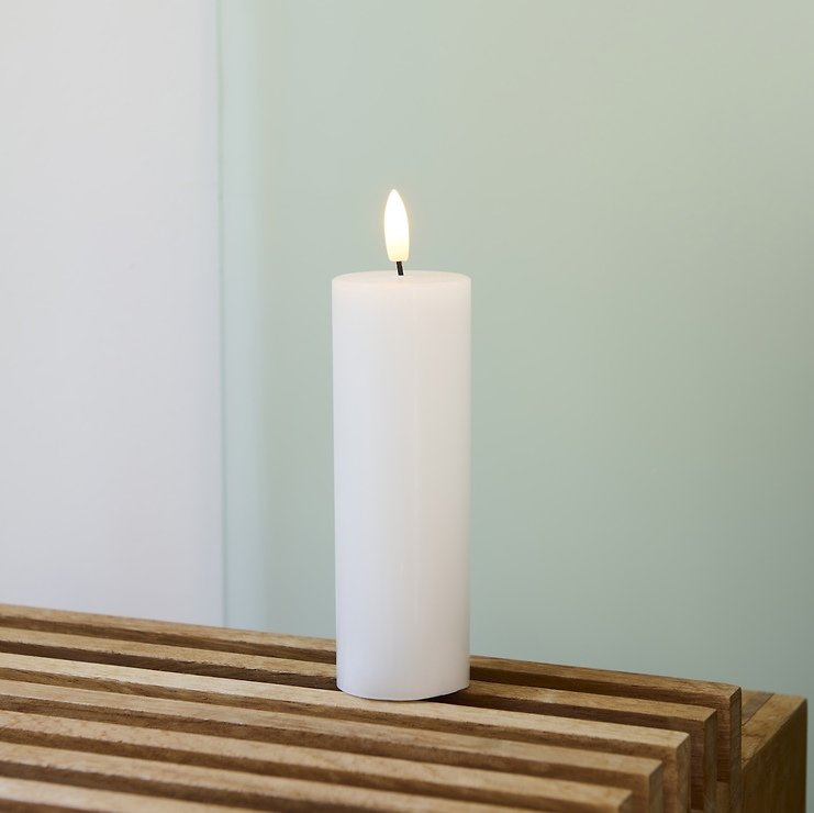 Sirius LED Kerze Sille 5 x 15 cm wiederaufladbar weiß