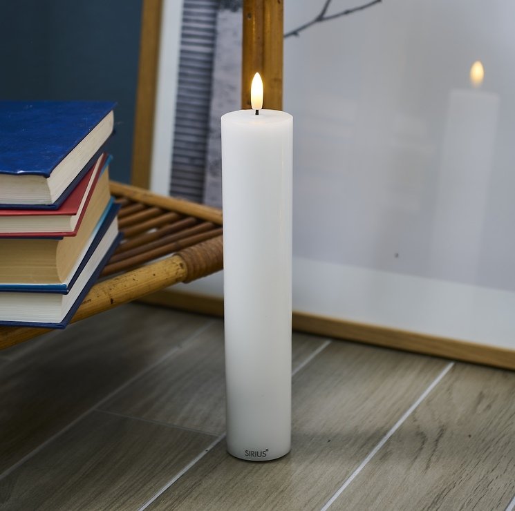 Sirius LED Kerze Sille 5 x 25 cm weiß