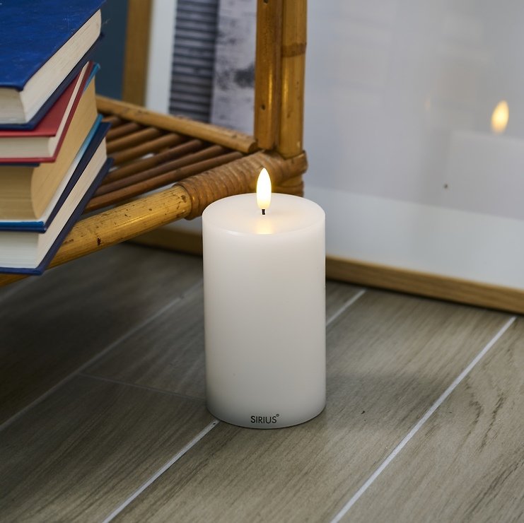 Sirius LED Kerze Sille 7,5 x 12,5 cm weiß