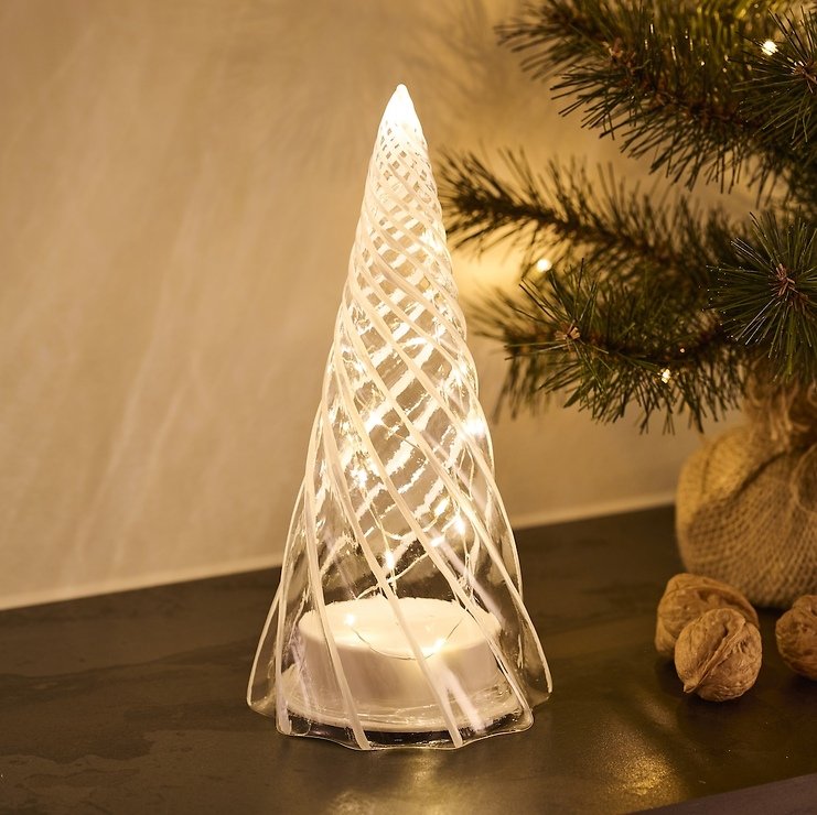 Sirius LED Glasbaum Vilma 15 LED batteriebetrieben 23,5 cm klar weiss