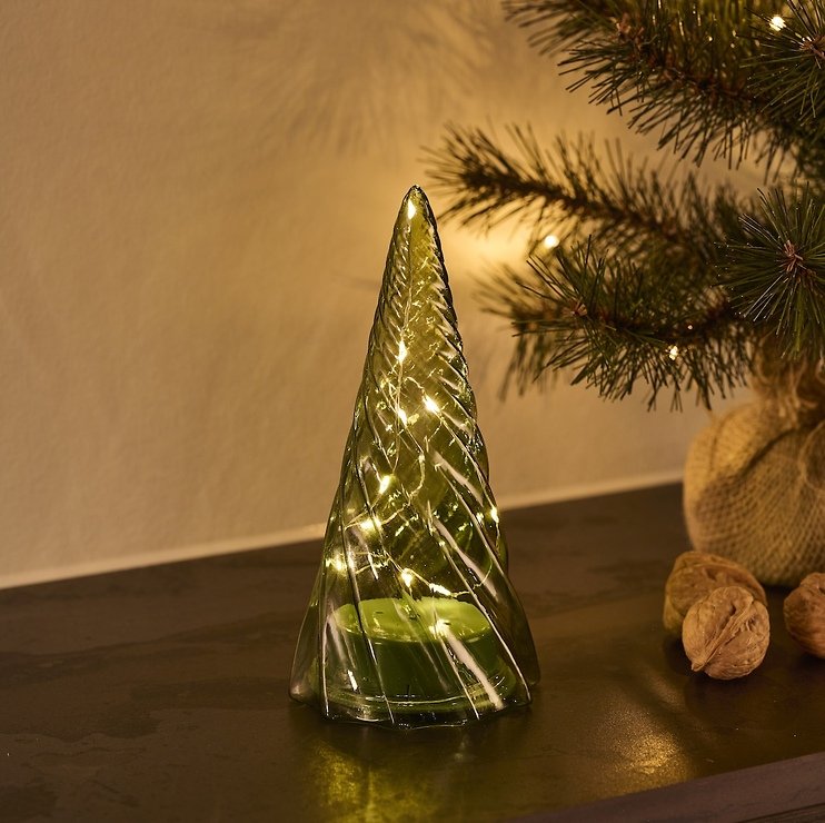 Sirius LED Glasbaum Vilma 10 LED batteriebetrieben 19 cm grün