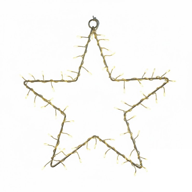 Sirius LED-Stern Liva Cluster 190 LED warmweiß innen 70 cm Metall gold