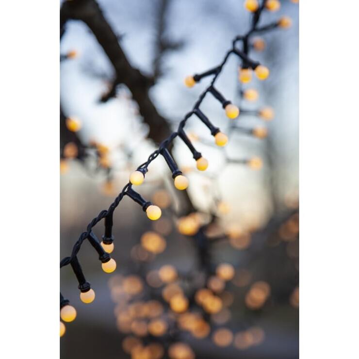 Star Trading LED-Lichterkette Berry Mini 700 LED warmweiß 14 m schwarz