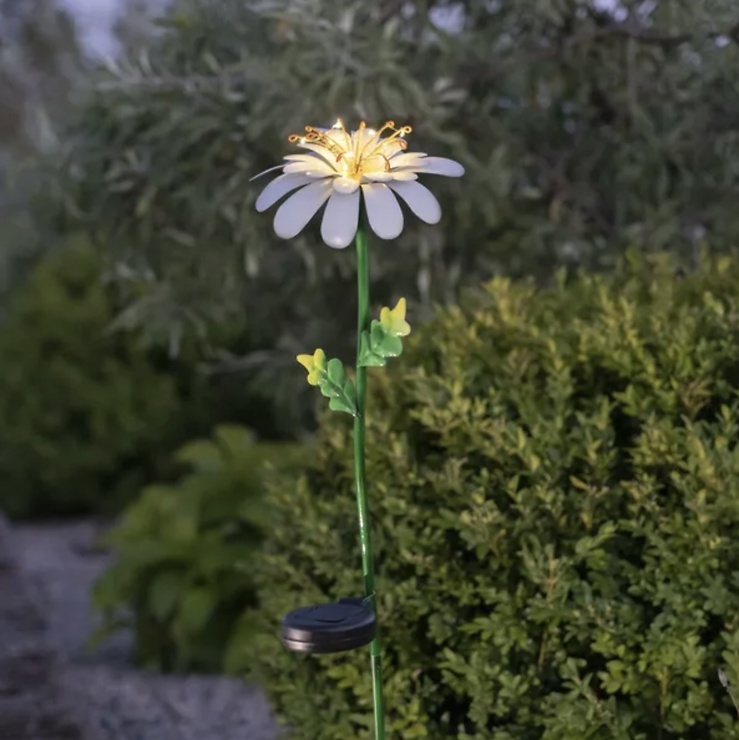 Star Trading Daisy LED Solar-Leuchtblume 77 cm Weiss