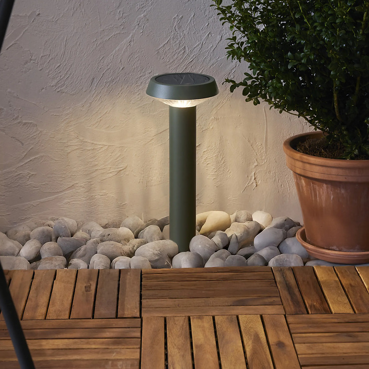Star Trading Casa LED Solar-Wegeleuchte 45 cm Metall Grün