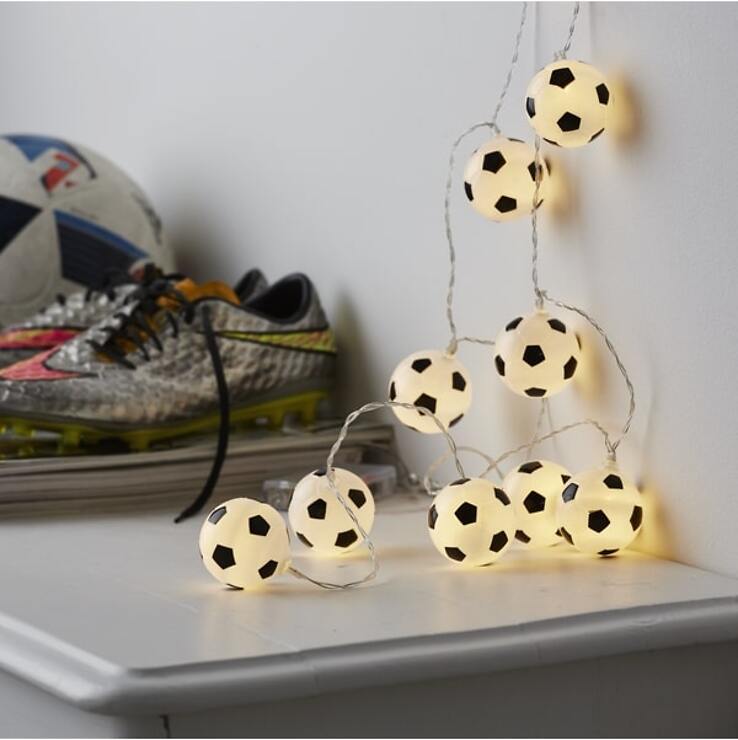 Star Trading LED-Lichterkette Fußball 10 LED warmweiß innen 1,35 m 