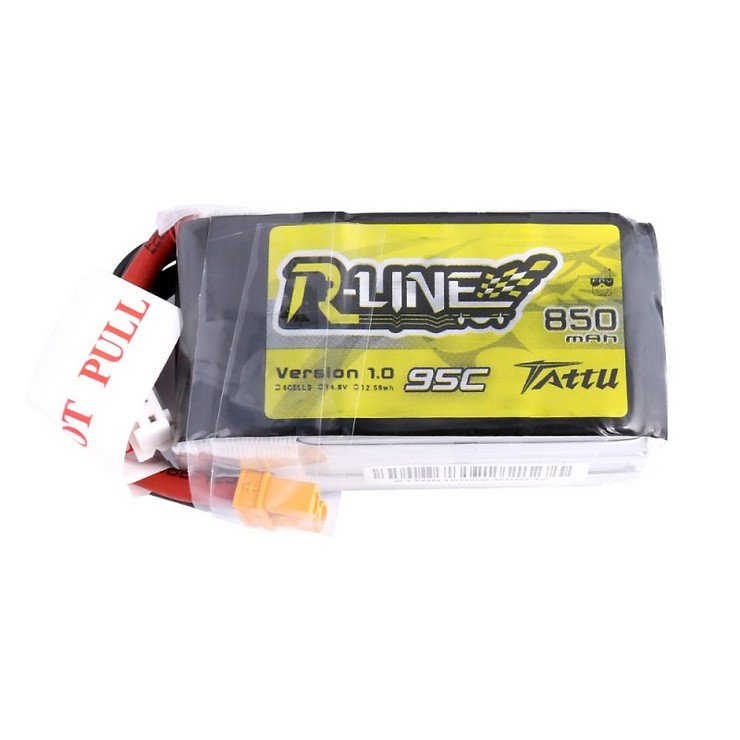 Tattu R-Line Batterie LiPo Akku 850mAh 14.8V 95C 4S1P XT30