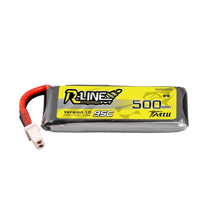 Tattu R-Line Batterie 500mAh 3.7V 1S 1P 95C Lipo Akku BT2.0 Plug