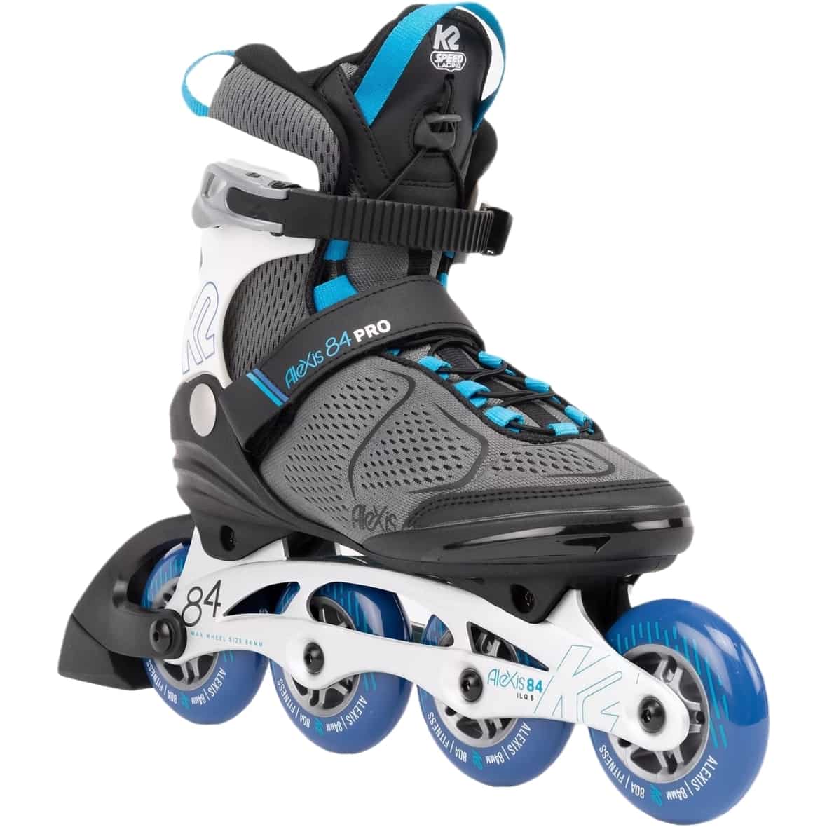 K2 Alexis 84 Pro Damen Inline Skates (Grau 10,5 US, 42 EU) Inline Skates