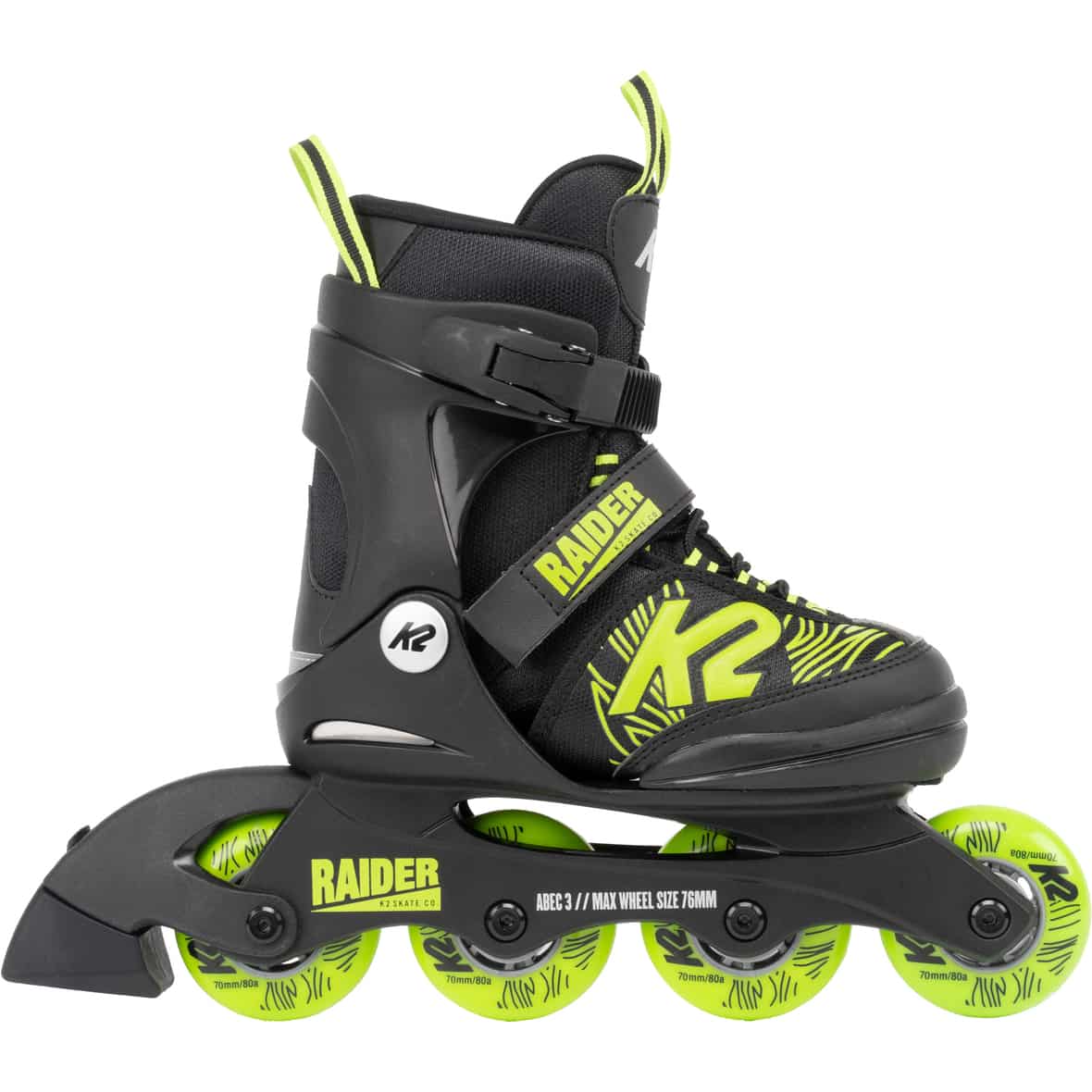 K2 Kinder Raider Inline Skates (Schwarz M Größe)