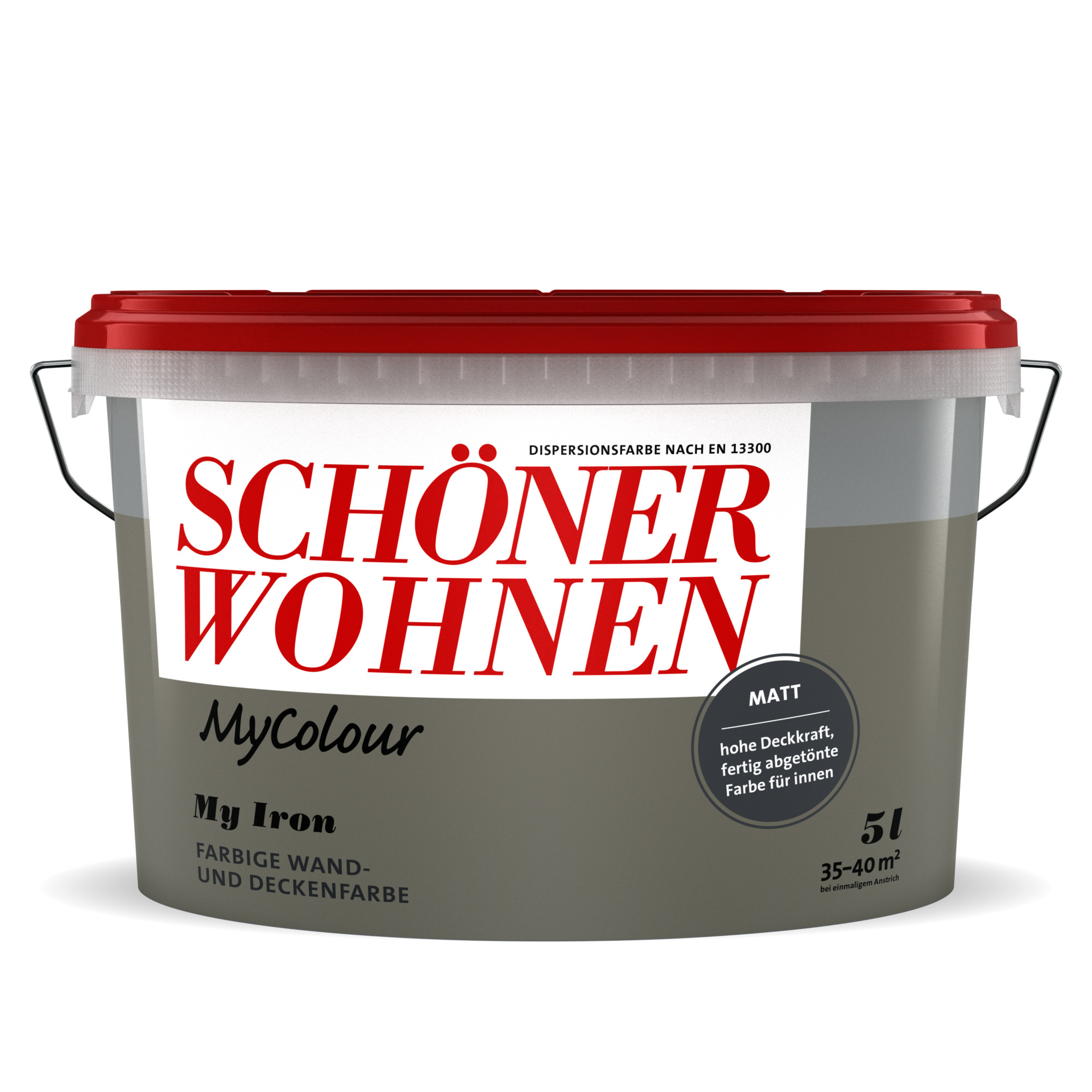 Schöner Wohnen Farbe Wandfarbe my colour 'my iron' grau matt 5 l