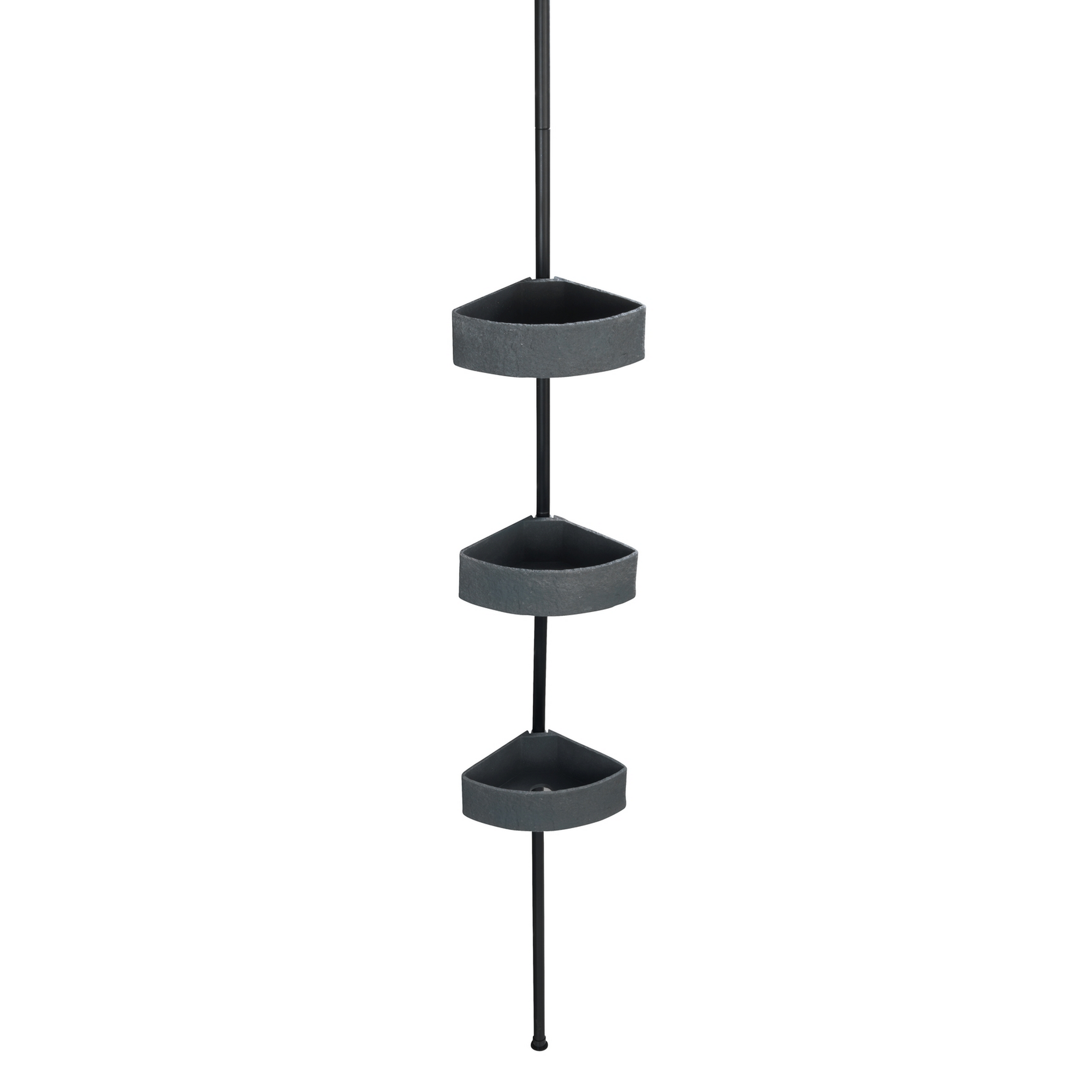 Wenko Teleskop-Eckregal Villata' grau/schwarz 3 Körbe 78-275 cm