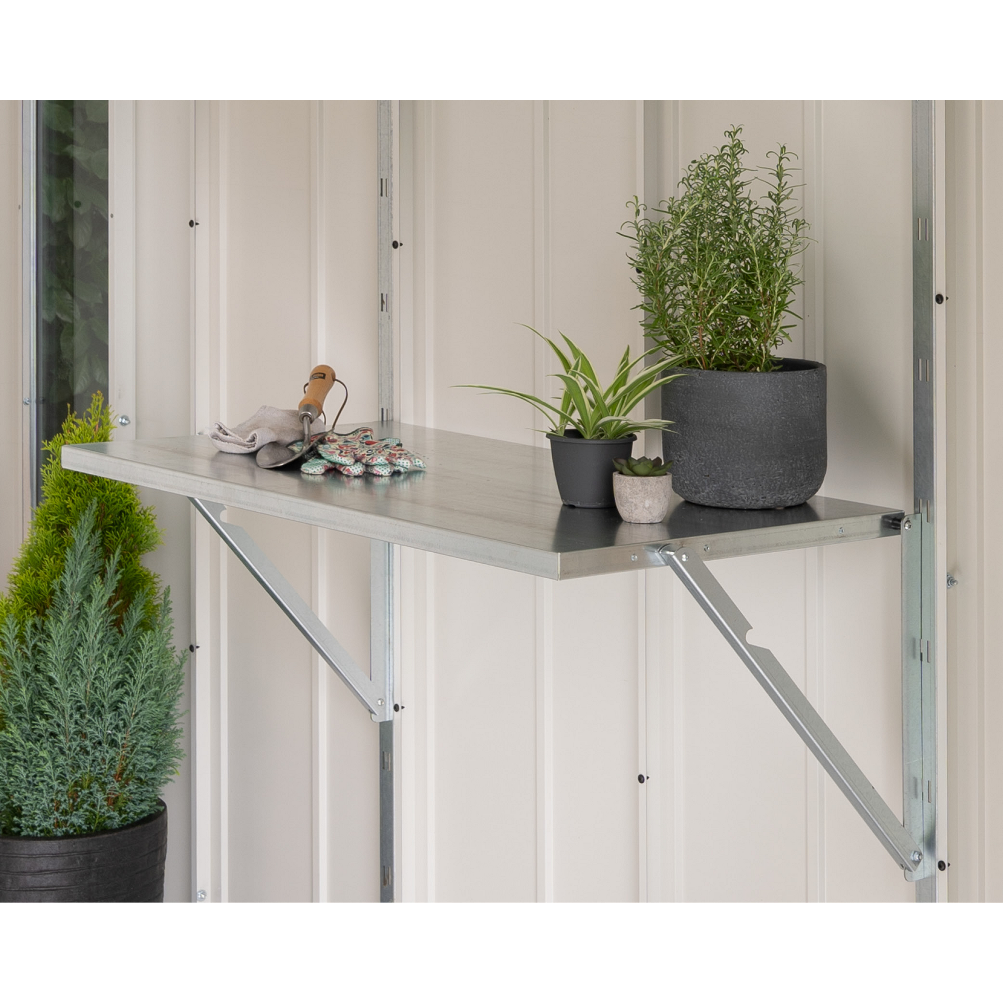 EcoStar Klapptisch 'Euroline 960' Stahl 101 x 66 x 8 cm, für Gerätehaus