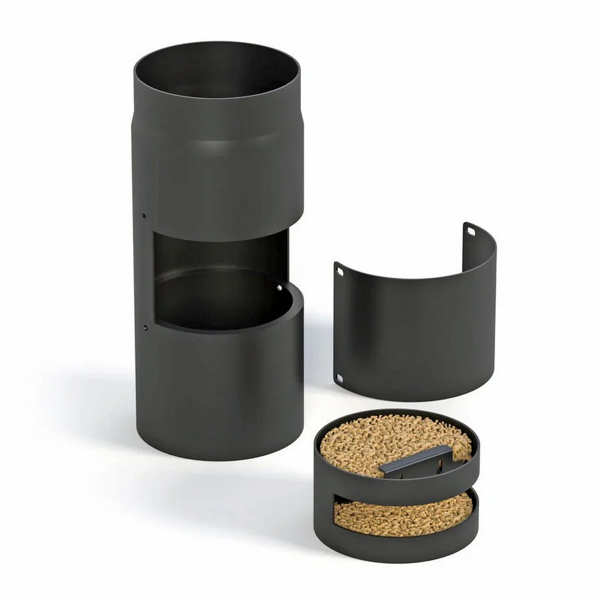 Accente International Kaminofenfilter 'Sauberling' grau