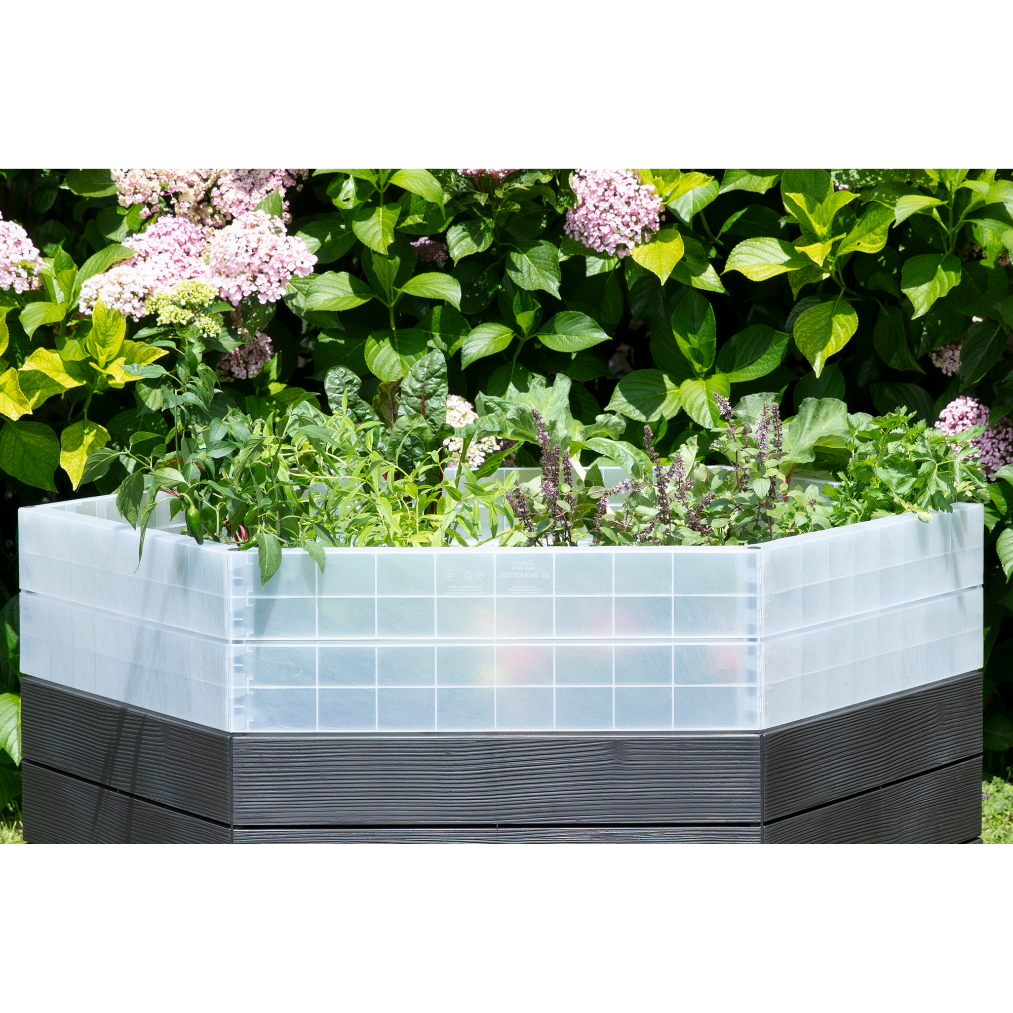 GARANTIA Hochbeet 'Ergo Turbo L 75 Wood' anthrazit 110 x 75 x 110 cm