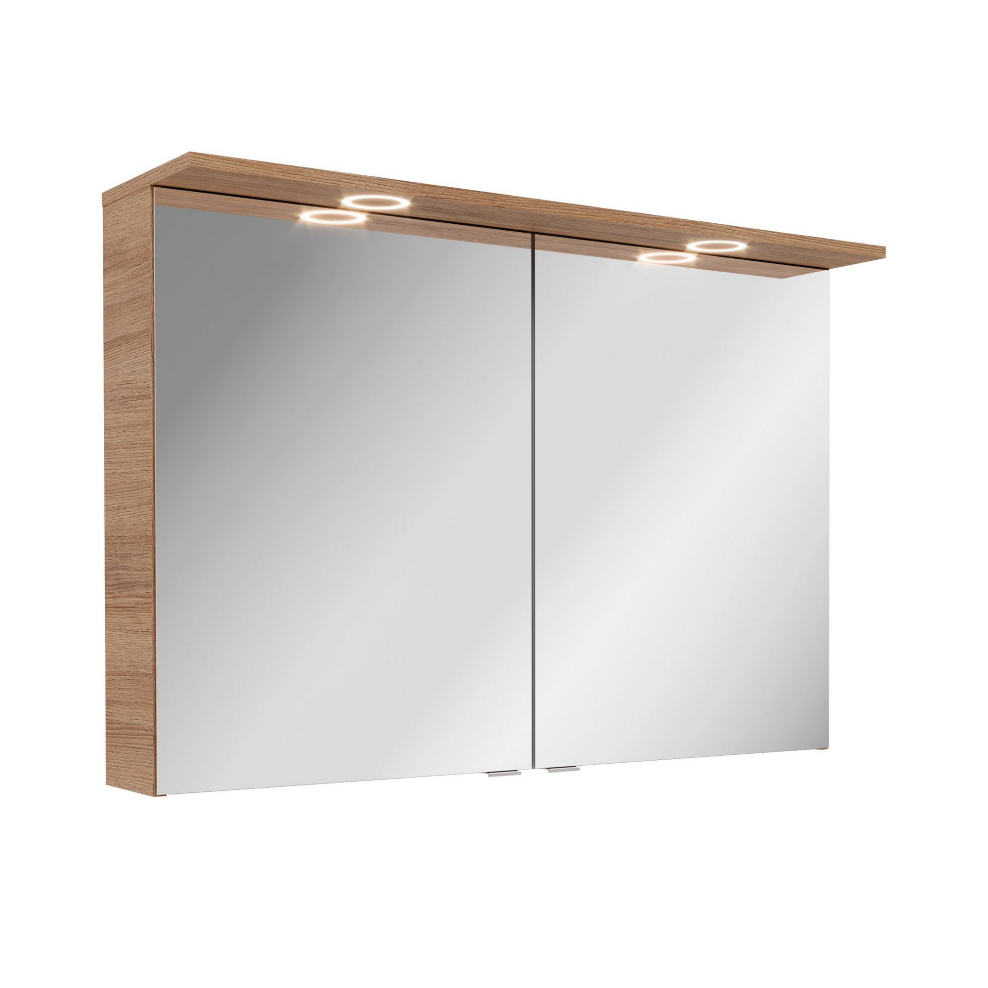 Fackelmann Spiegelschrank 'Vita' Eichefarben Braun 100,2 x 69,6 x 26,5 cm