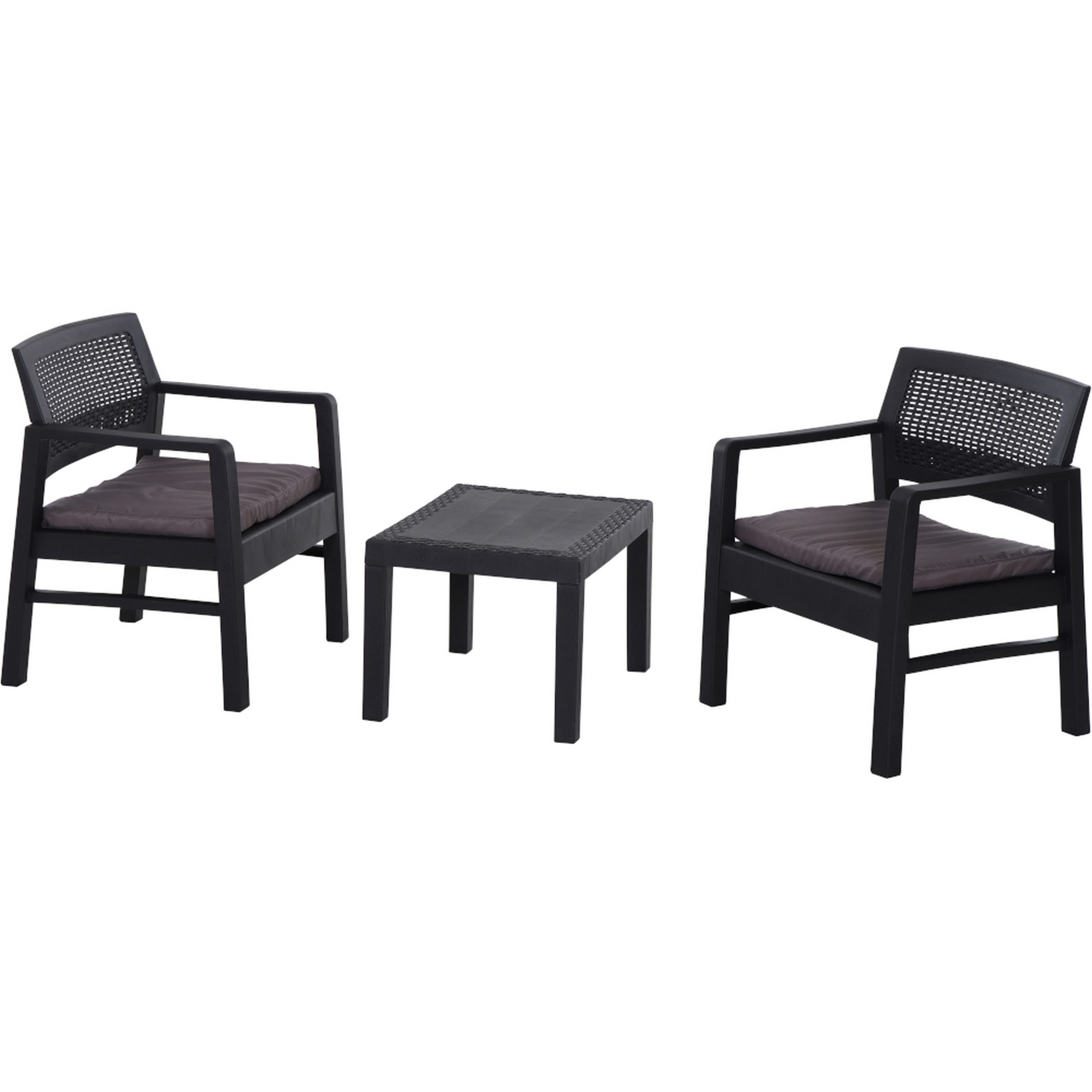 Balkonmöbel-Set 'Kraka' anthrazit 3-teilig