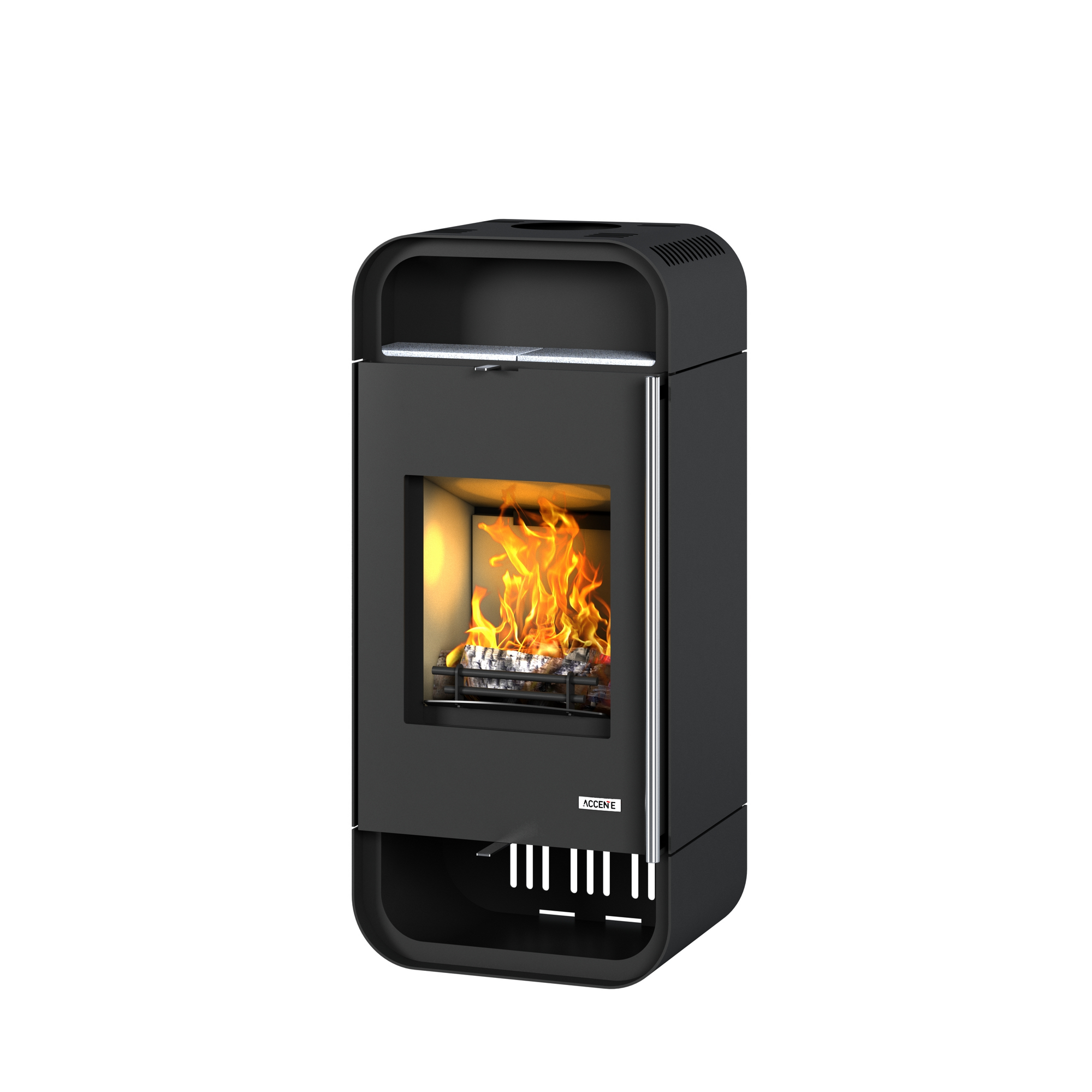 Accente International Kaminofen 'Weser' Stahl schwarz 7,5 kW