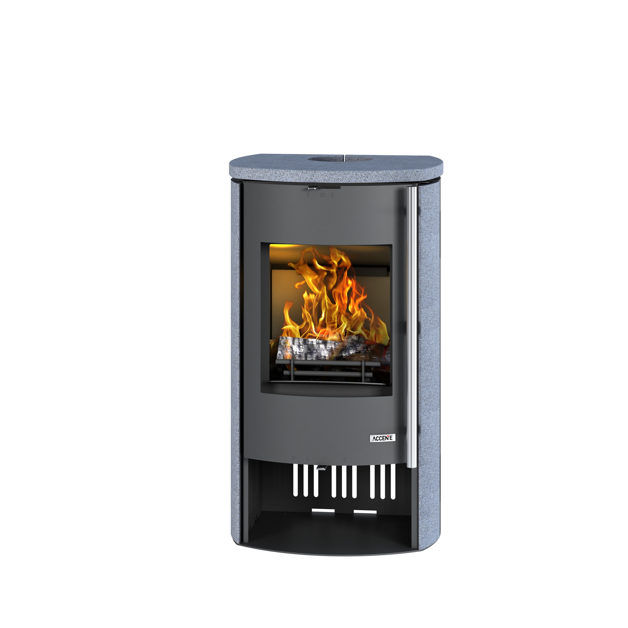 Accente International Kaminofen 'Nyborg 4.0 GTS' grau 7 kW