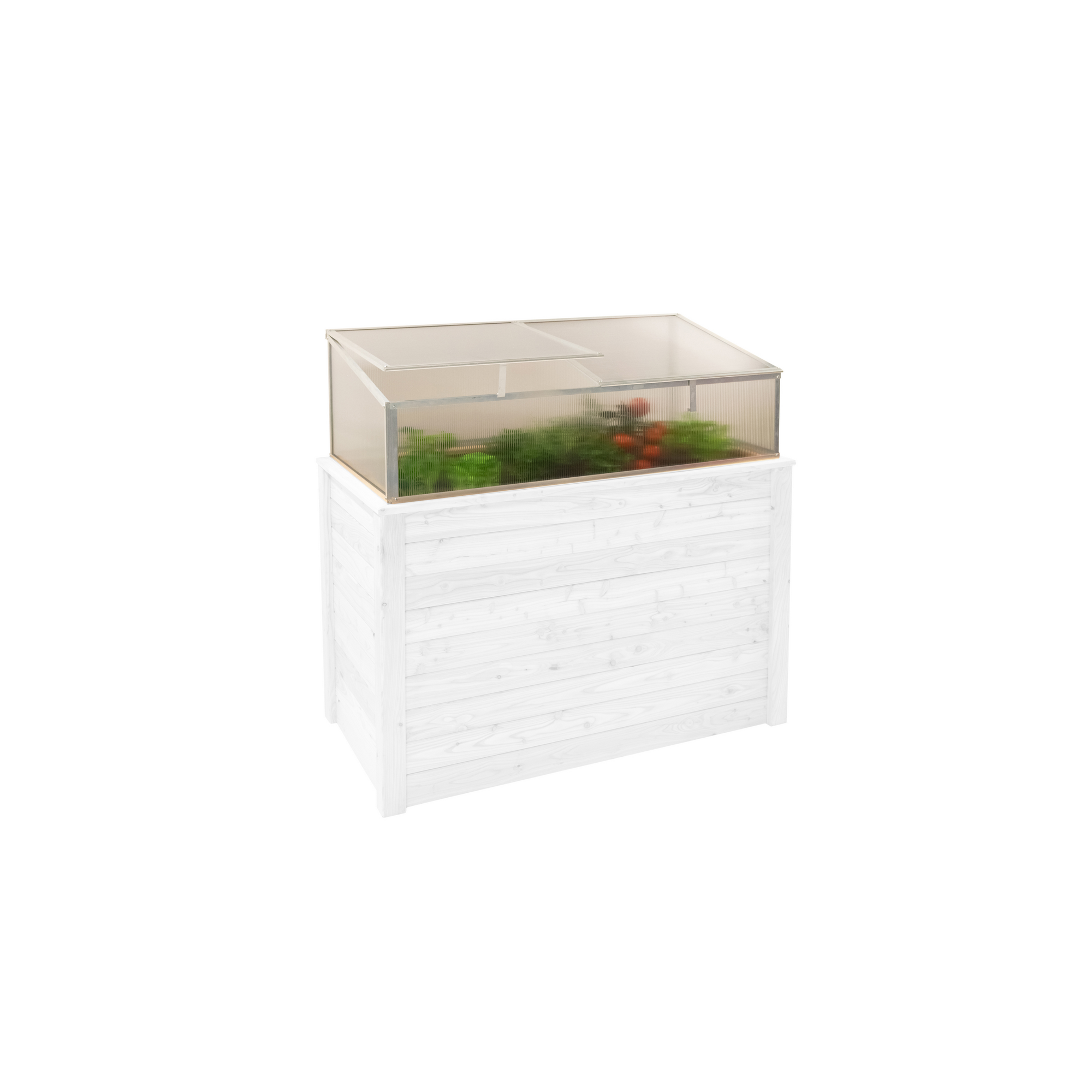 Westmann Frühbeetaufsatz für Hochbeet 'Genus 130' silber 125 x 62 x 41 cm