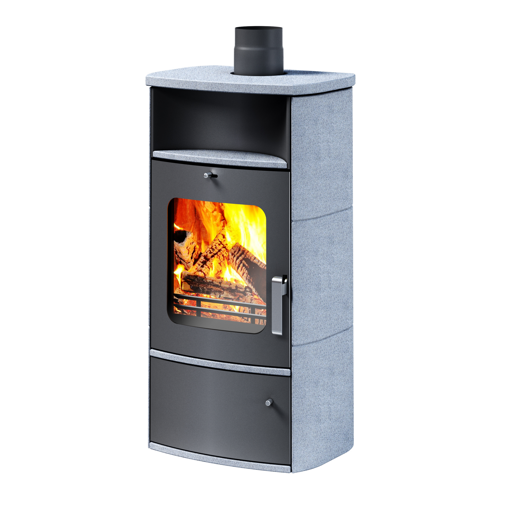 Accente International Kaminofen 'Montreal 4.0 GTS' grau 6 kW