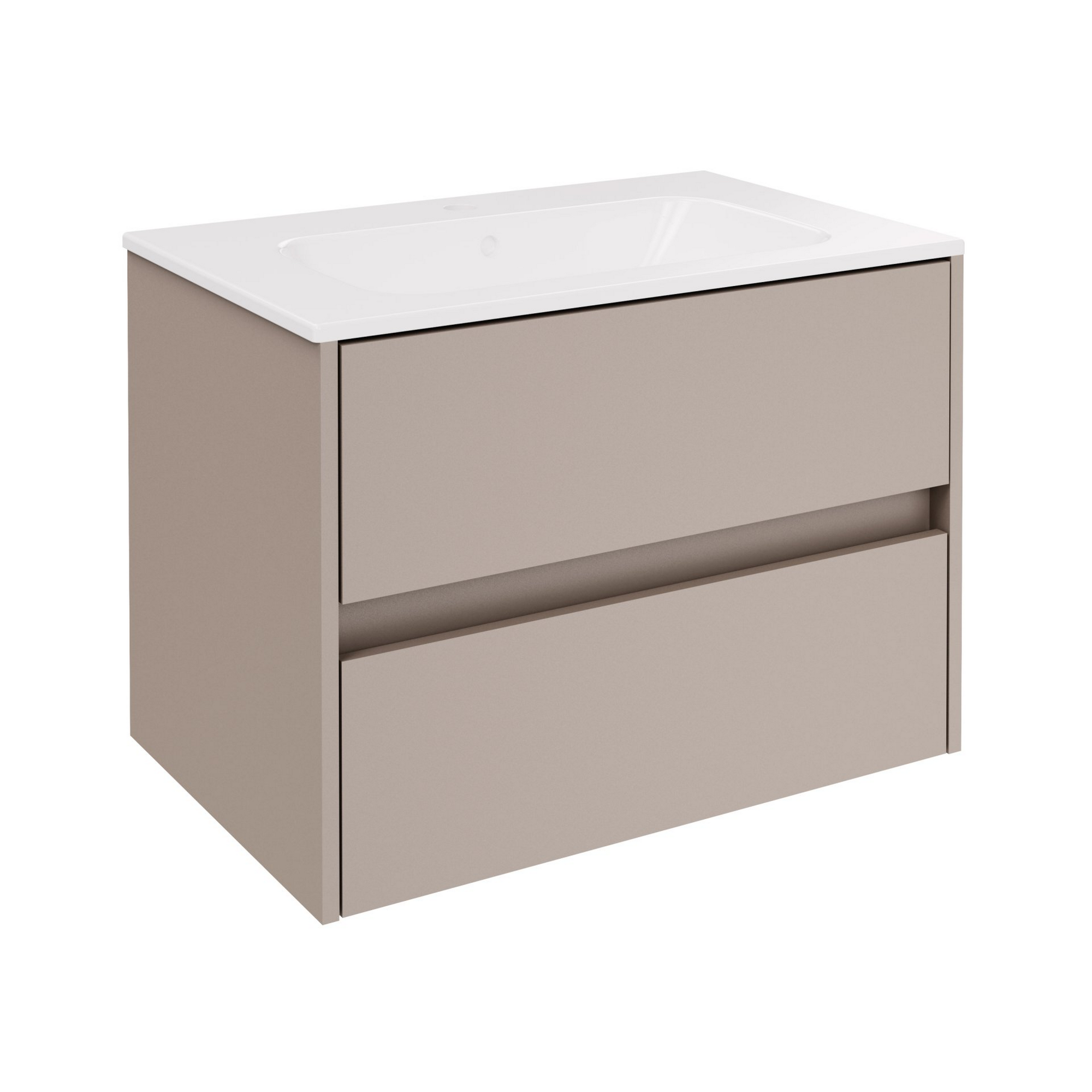 Fackelmann Waschbecken mit Unterschrank 'Compact Line' kaschmir 71 x 51,5 x 46,5 cm