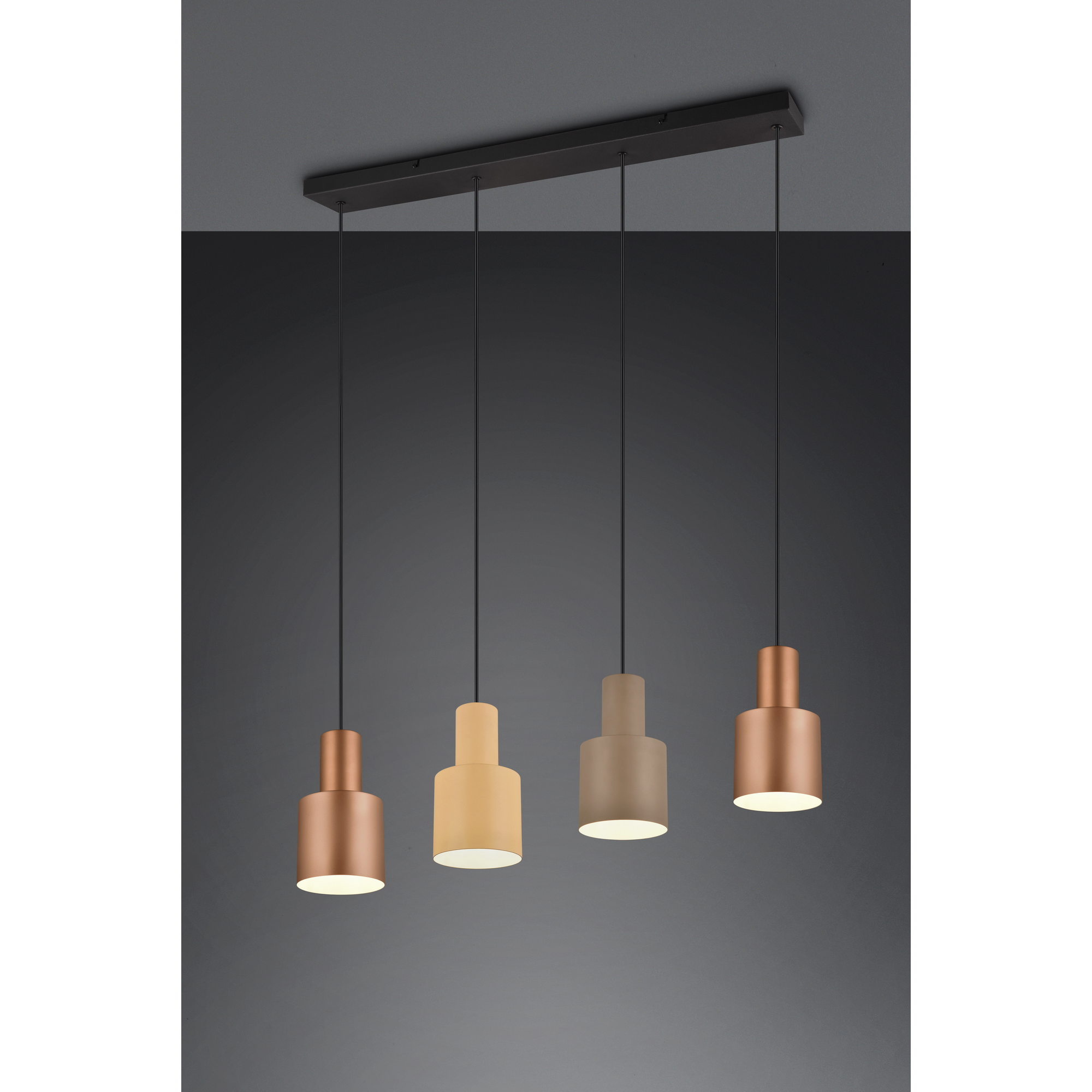 Trio Leuchten Pendelleuchte 'Agudo' Ø 12 cm 4-flammig beige