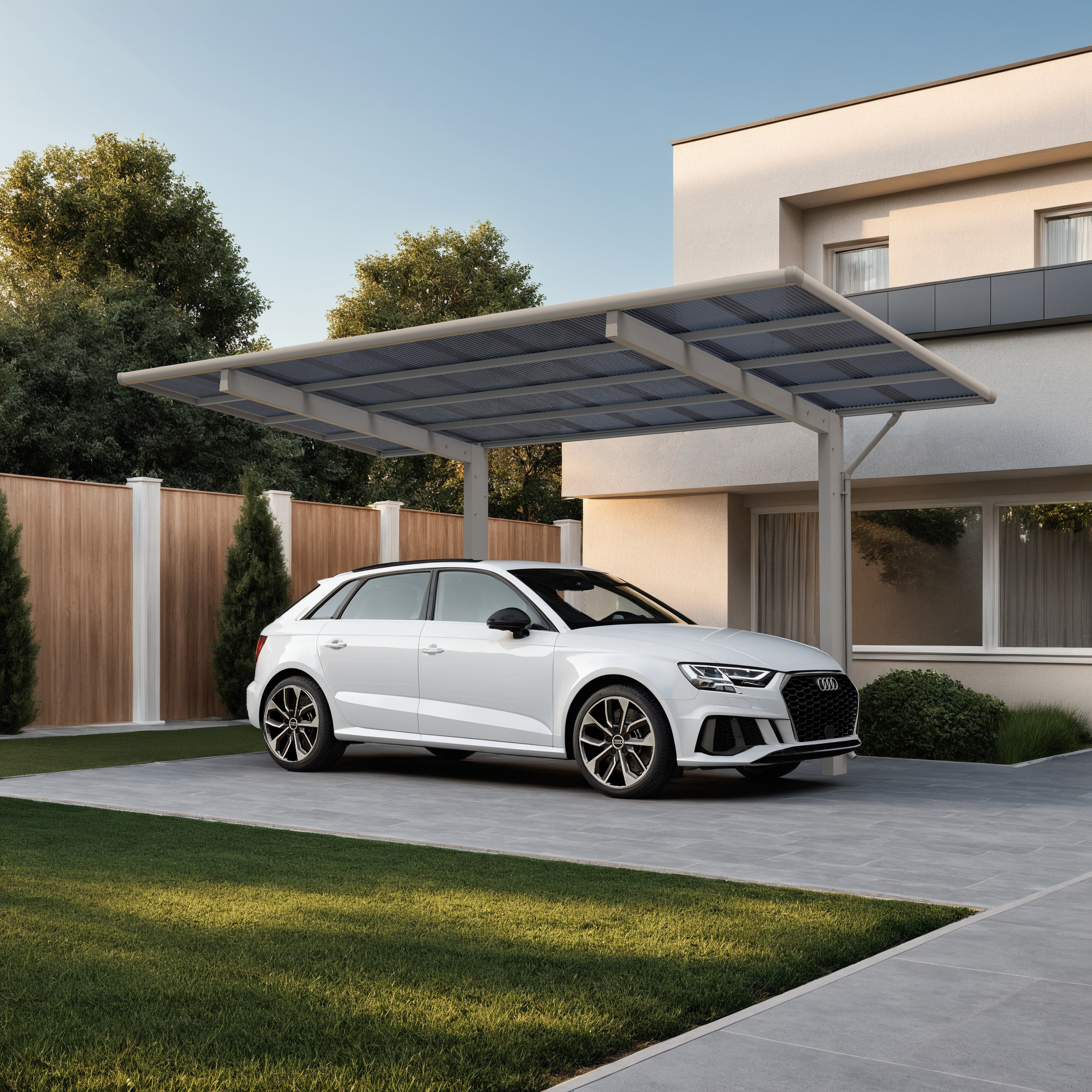 Ximax Carport 'Wing 80' Aluminium silbern 531,4 x 260 x 275,7 cm