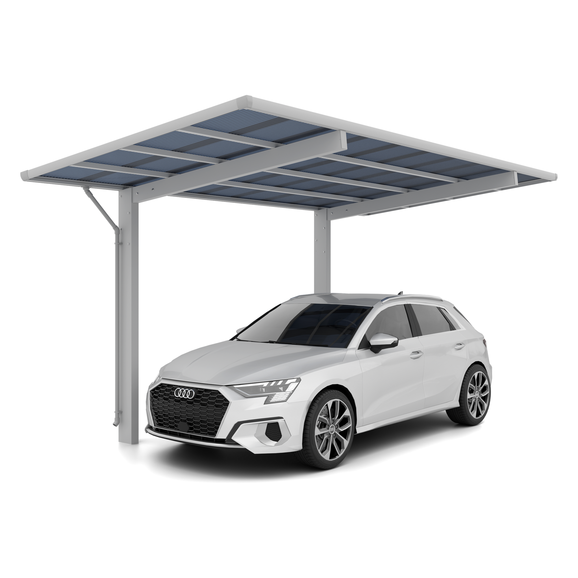 Ximax Carport 'Wing 80' Aluminium silbern 531,4 x 260 x 275,7 cm