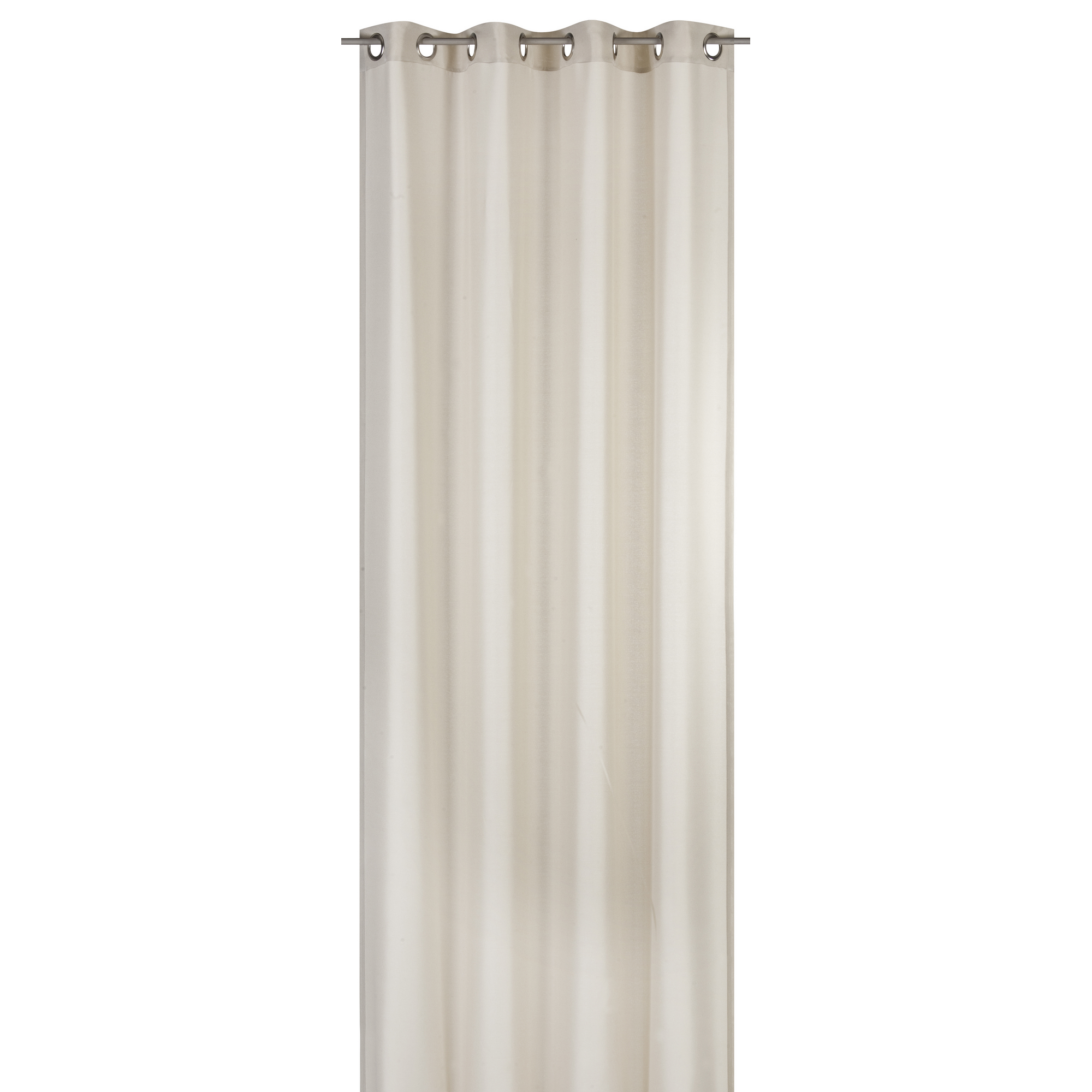 Elbersdrucke Vorhang 'Lino' Ösenschal beige 255 x 140 cm