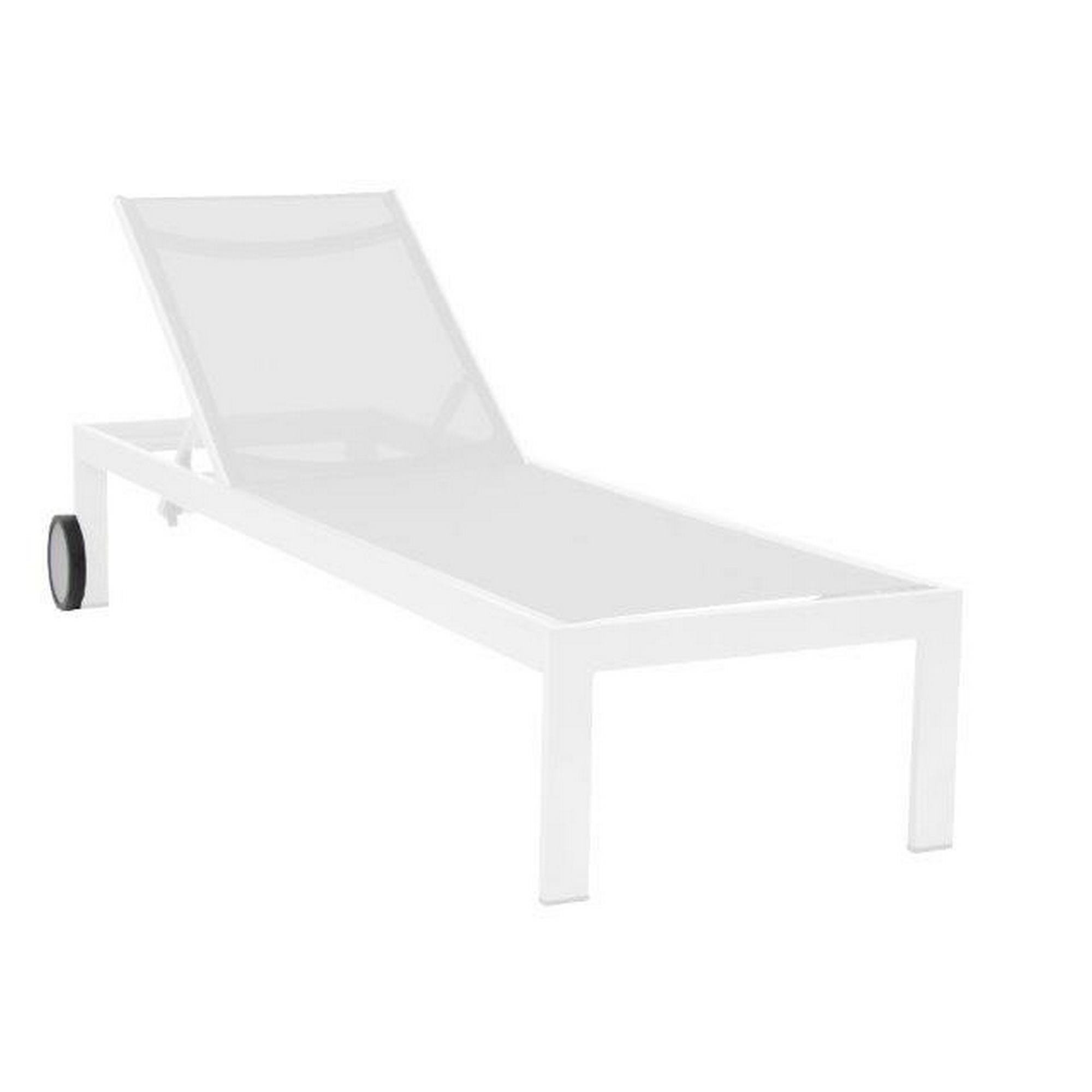 acamp Sonnenliege 'Rimini' weiß 66 x 35 x 206 cm