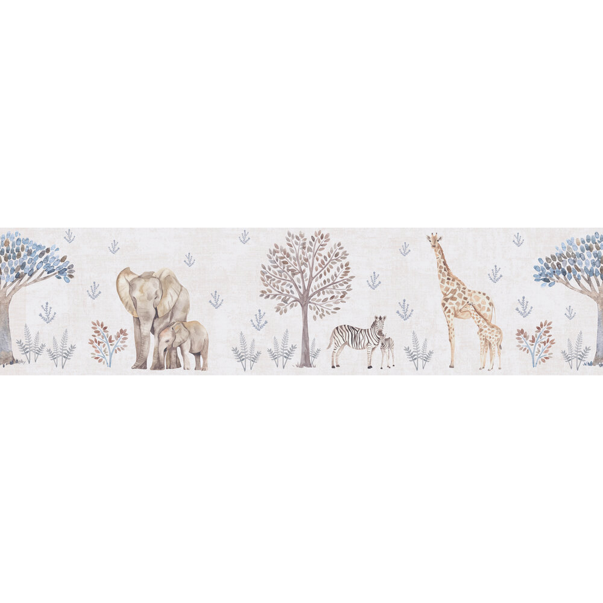 A.S. Création Bordüre 'Lilly & Luis' Tiere beige 0,13 x 5 m