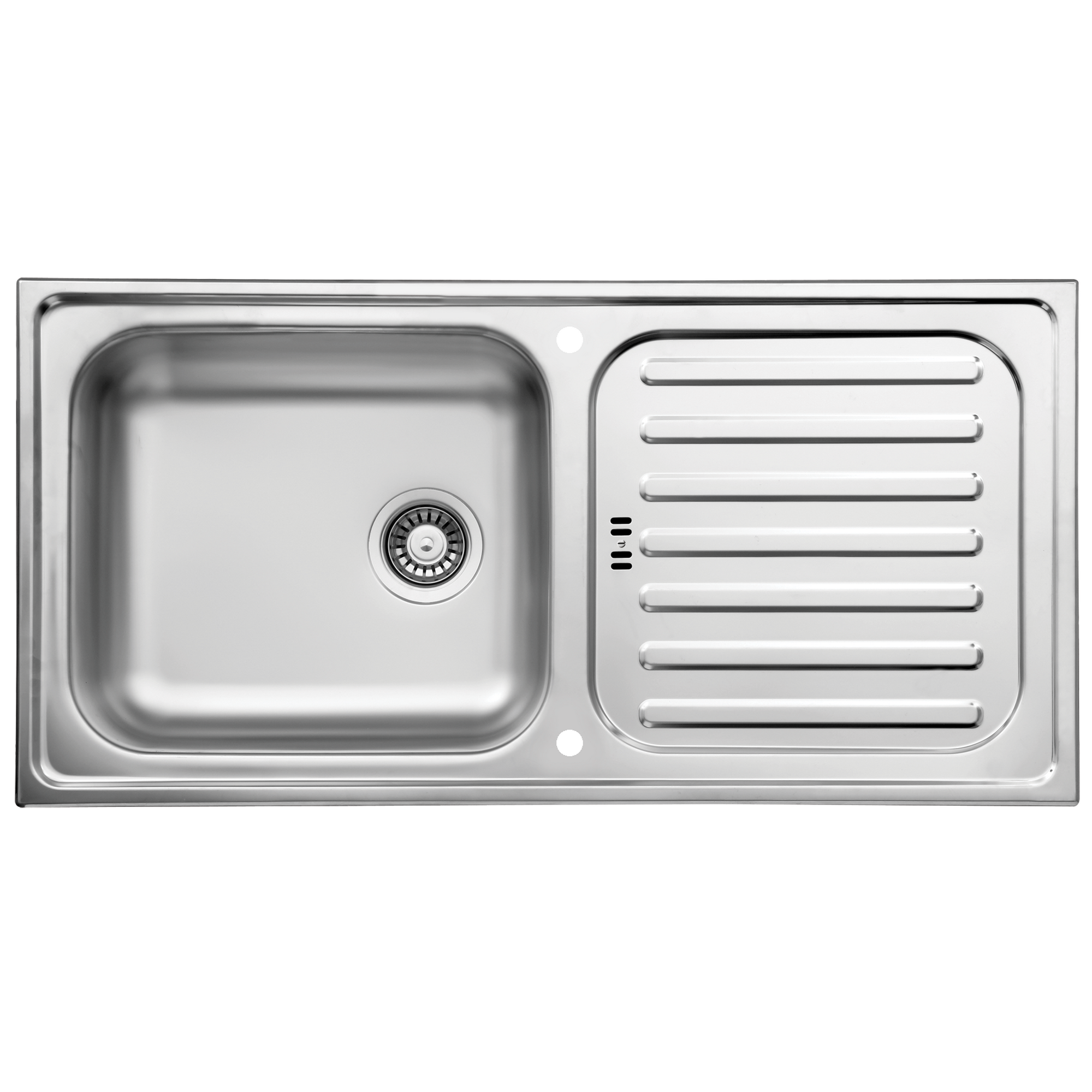 Respekta Einbauspüle 'Riverside' Edelstahl 100 x 50 cm