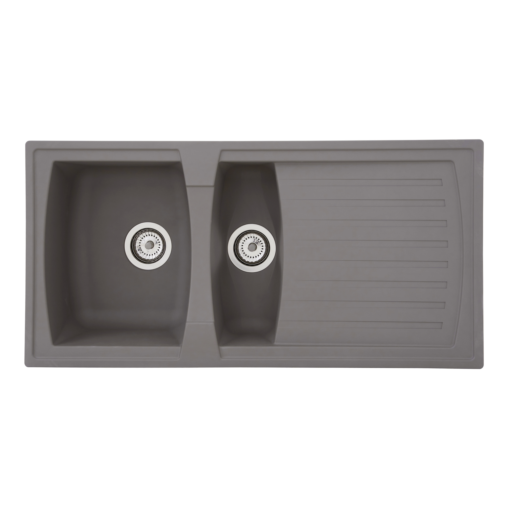Respekta Einbauspüle 'Boston' Mineralite betongrau 100 x 50 cm