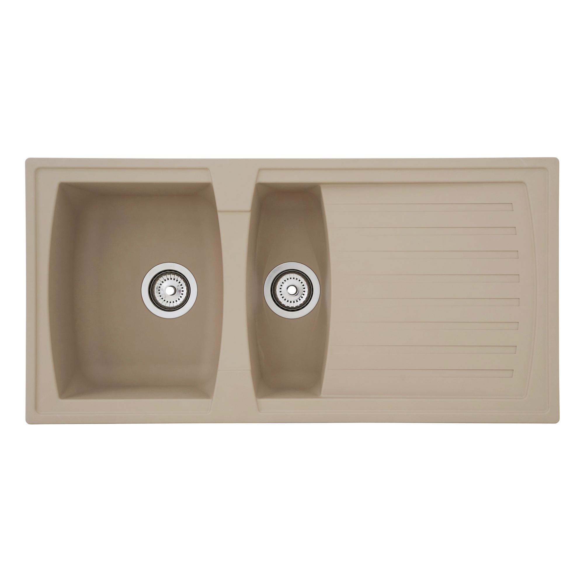 Respekta Einbauspüle 'Boston' Mineralite sandbeige 100 x 50 cm