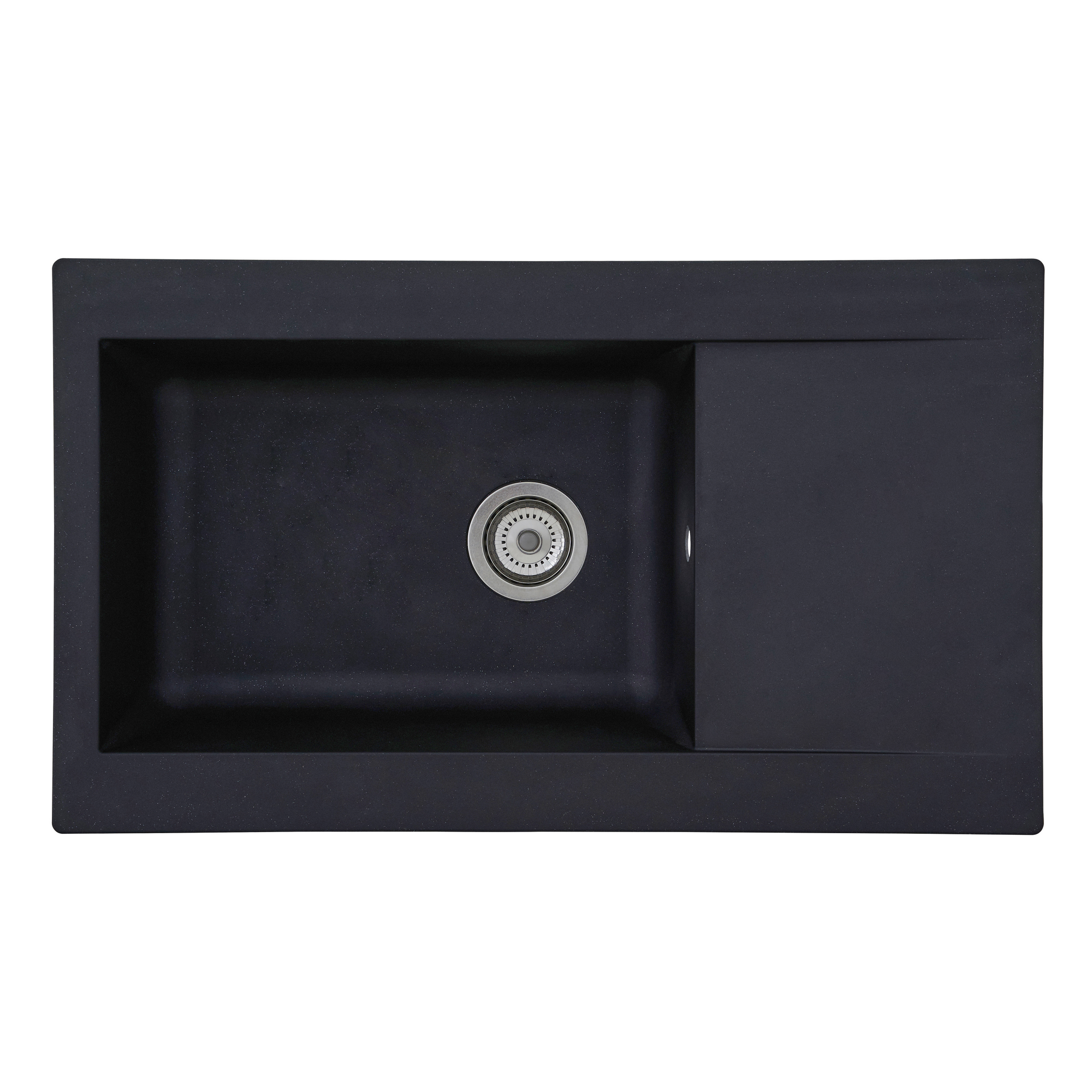 Respekta Einbauspüle 'Denver' Mineralite schwarz 86 x 50 cm