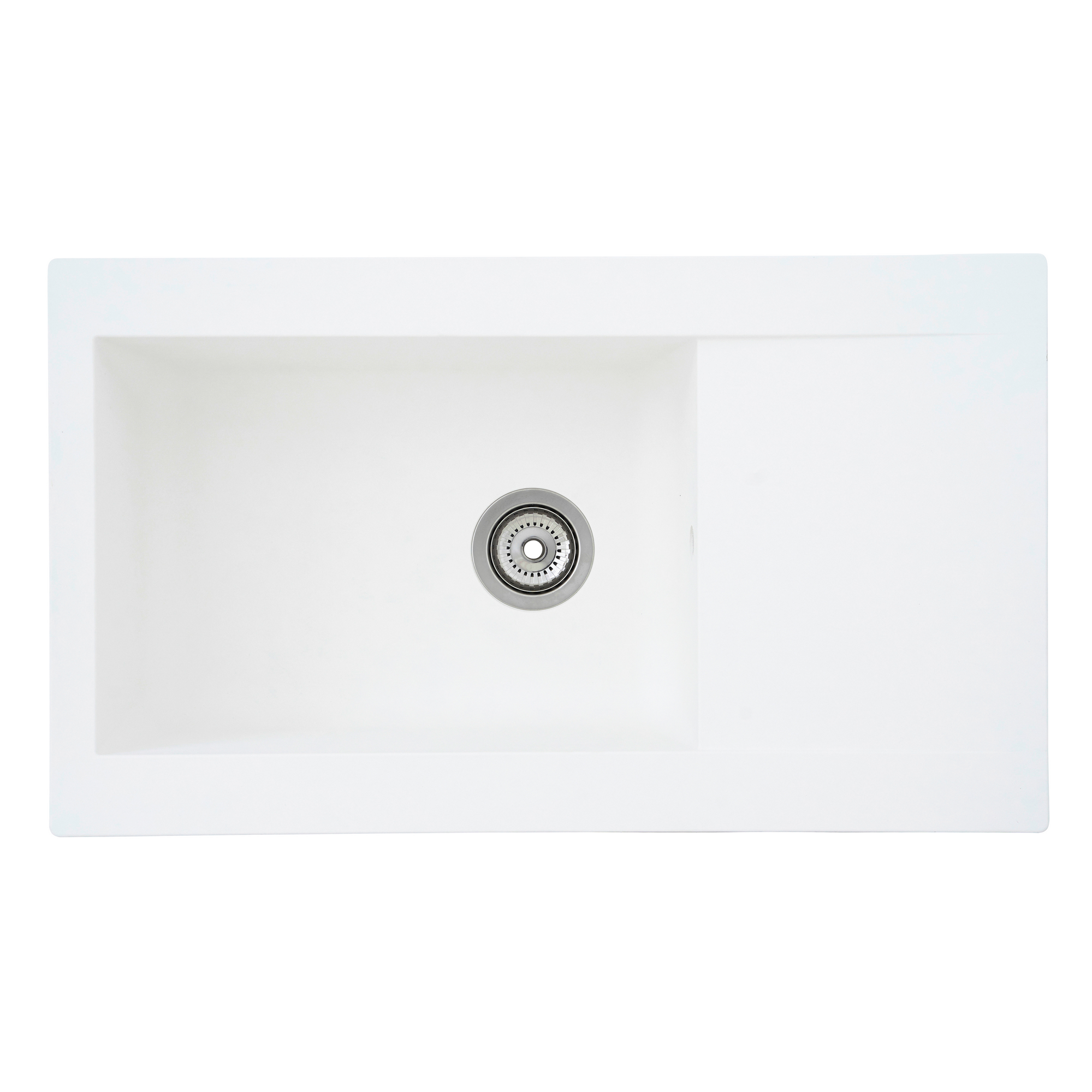Respekta Einbauspüle 'Denver' Mineralite weiß 86 x 50 cm
