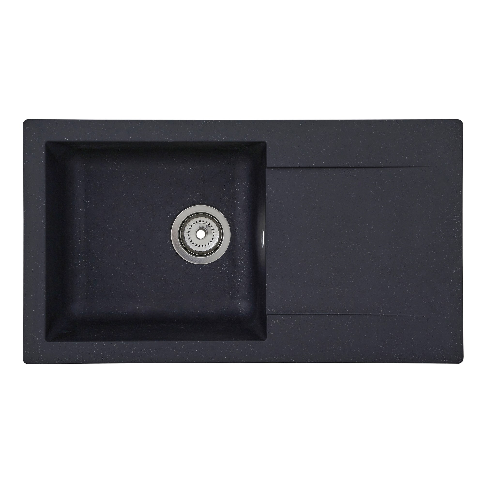 Respekta Einbauspüle 'Denver' Mineralite schwarz 78 x 44 cm