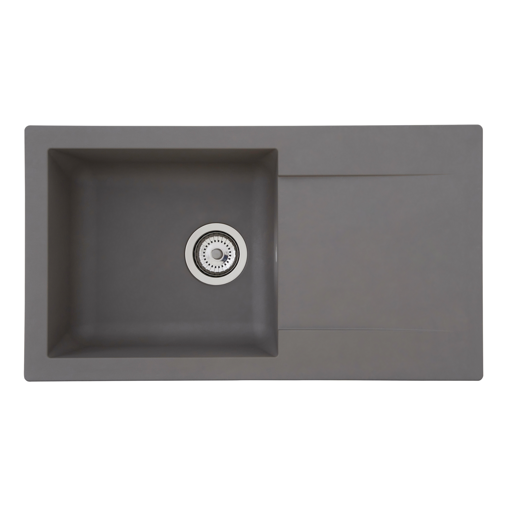 Respekta Einbauspüle 'Denver' Mineralite betongrau 78 x 44 cm