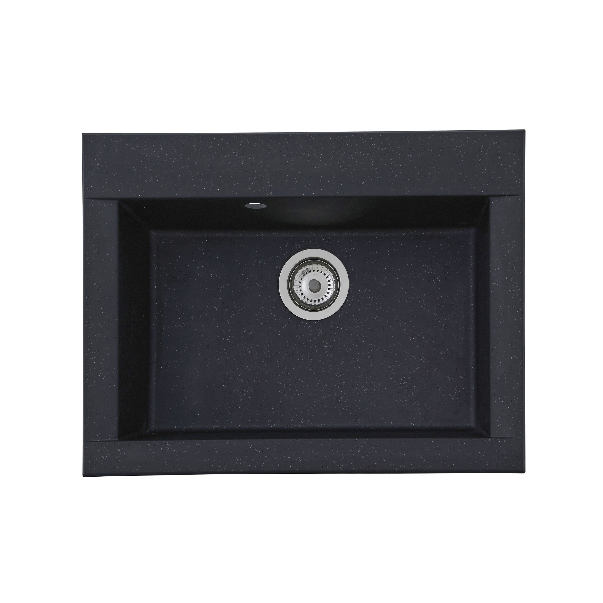 Respekta Einbauspüle 'Ohio' Mineralite schwarz 66 x 50 cm