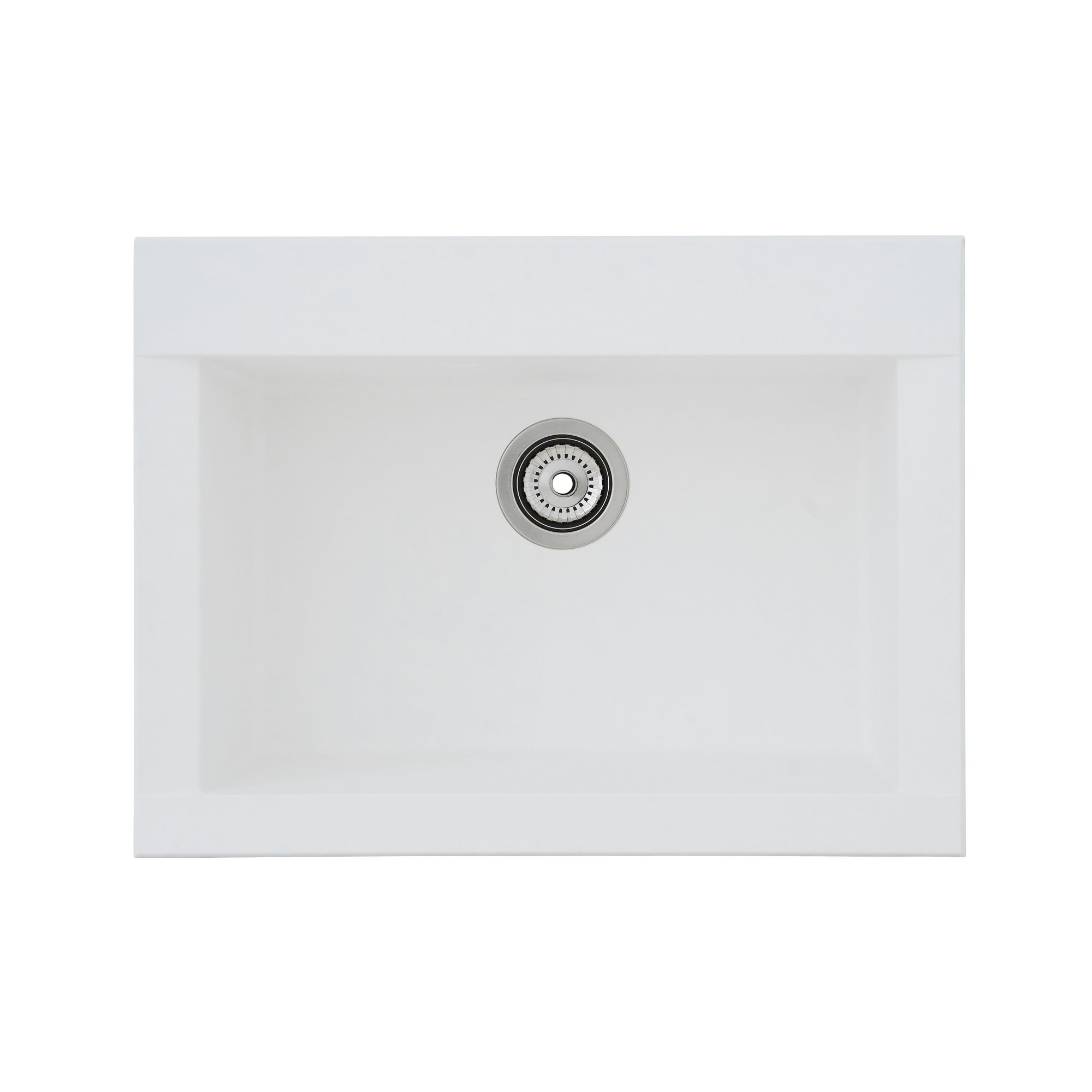 Respekta Einbauspüle 'Ohio' Mineralite weiß 66 x 50 cm